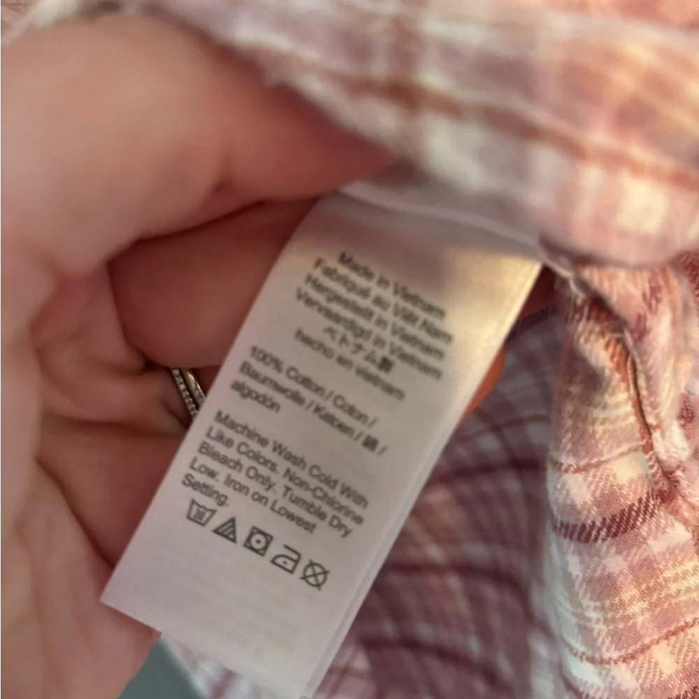 J. Crew Flannel Plaid Cotton Button Up
